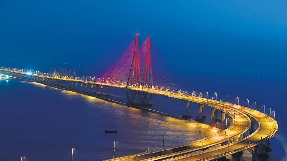 Bandra skyline with Bandra-Worli Sea Link